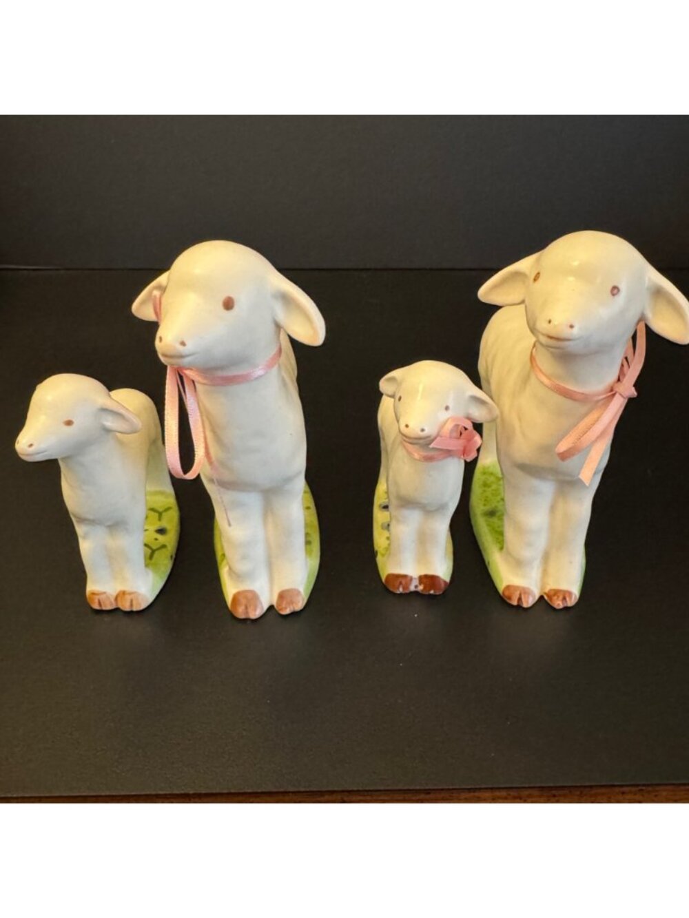 Vintage Dept 56 Sheep Lamb Family Figurines Set of 4 Farmhouse Made in Japan - Picture 7 of 14